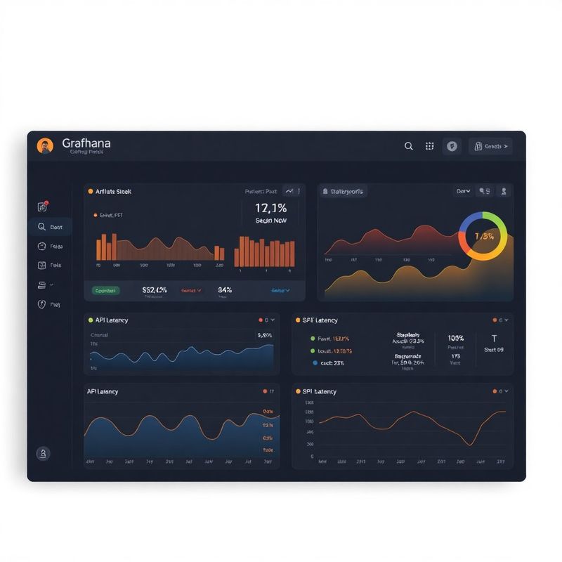 Ukázka dashboardu s API metrikami